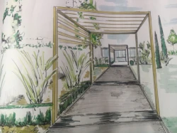 Aménagement extérieur avec abattage d'arbres et création d'un potager  
