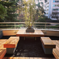 Création de jardin avec implantation d'un potager dans une résidence pour personnes âgées  